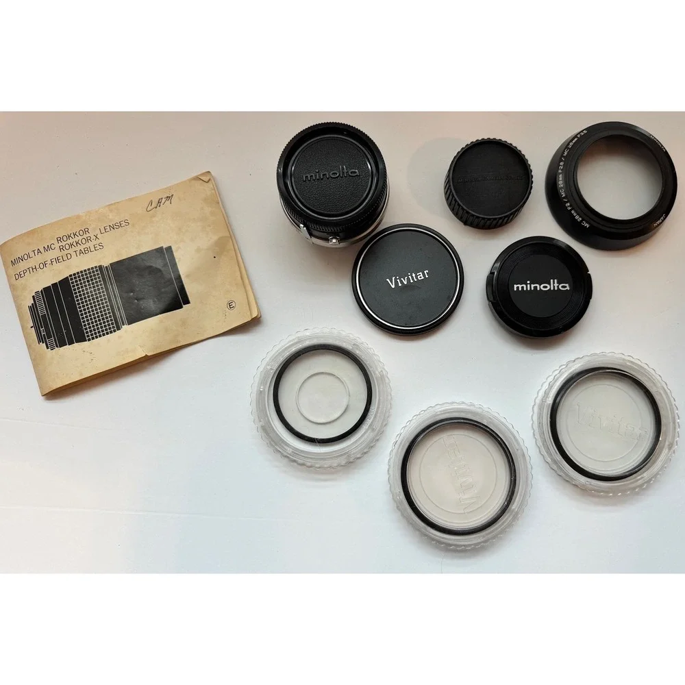 Minolta Vivitar Lens Bundle: Tele Converter,‎ UV Haze, Skylight Filters Manual