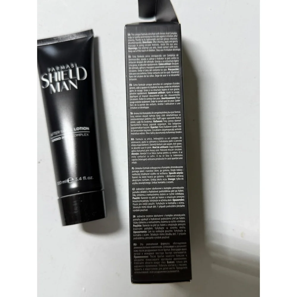Farmasi Shield Man After Shave Lotion Amino Acid Complex 100ml 3.4 fl oz New Box