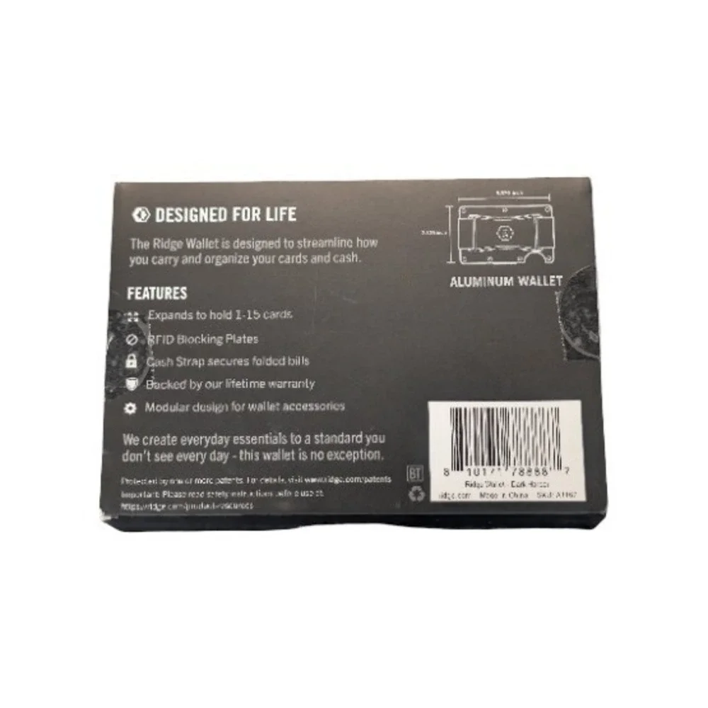 Mm7O Ridge Slim RFID Blocking Wallet Cash Strap - Dark Harbor Open Box