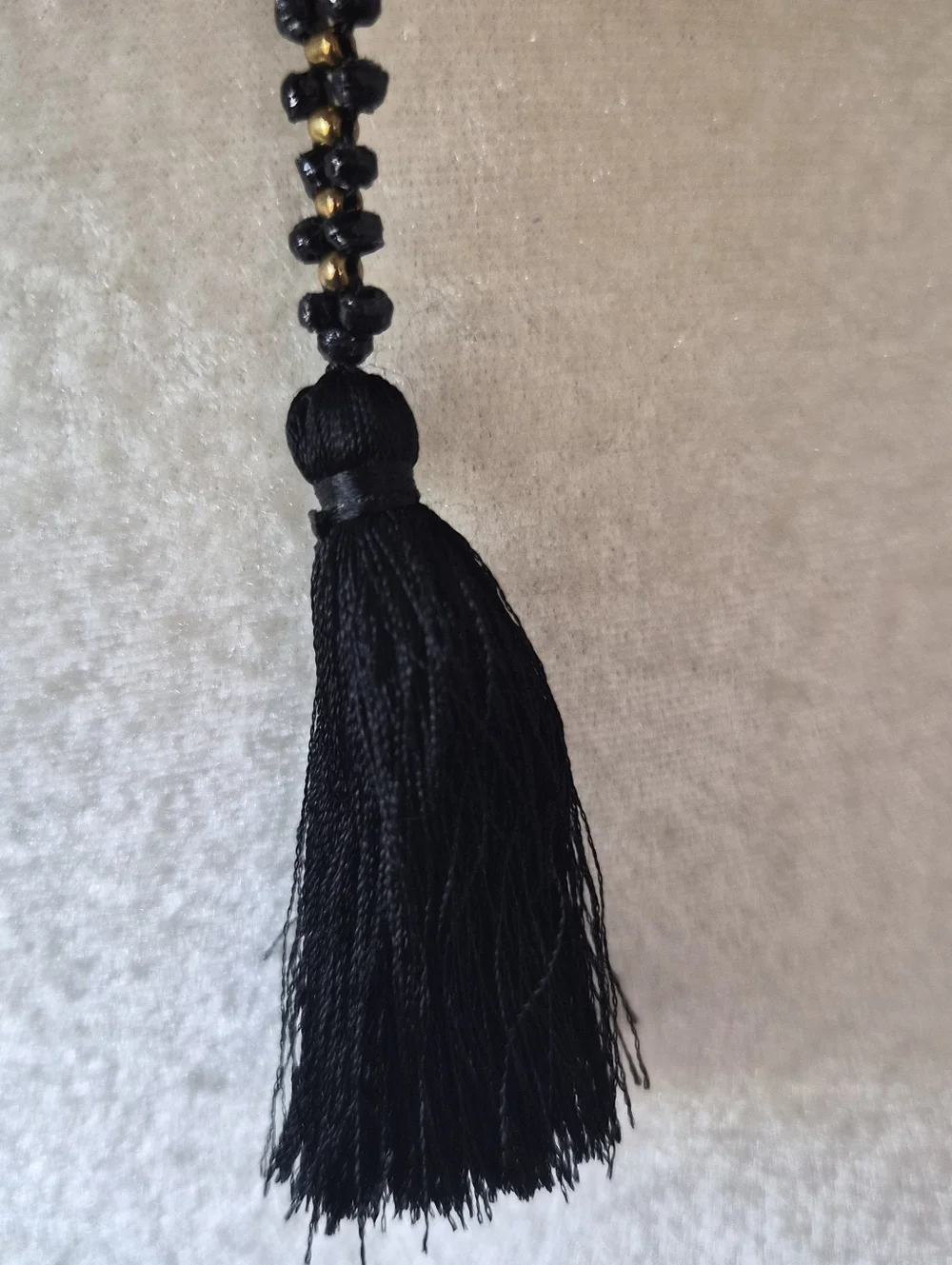 Noonday Collection Onyx Lariat Tassel Wrap Necklace Belt
