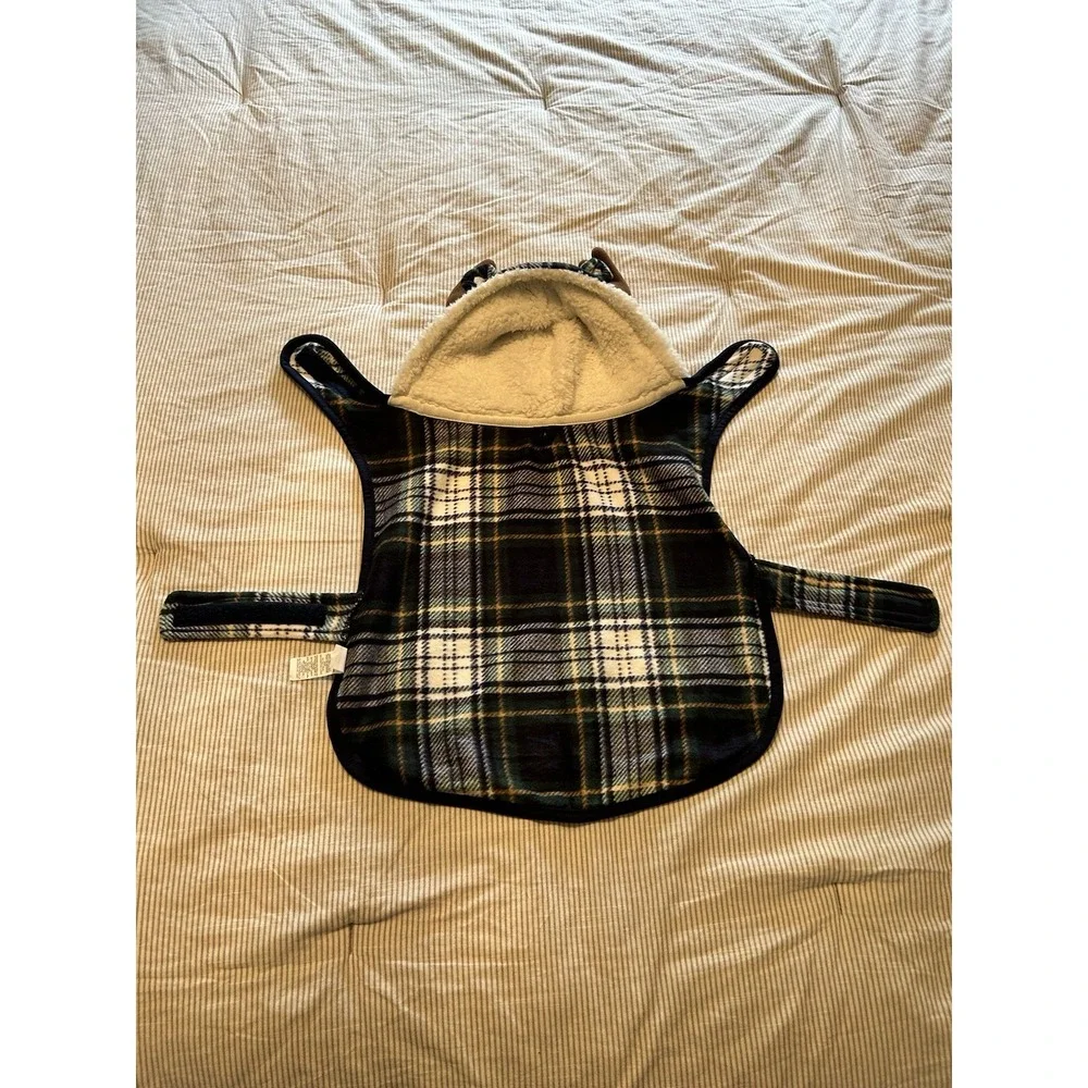 The Children's Place‎ Dog Plaid Moose Pajamas Size Medium Micro Fleece Green