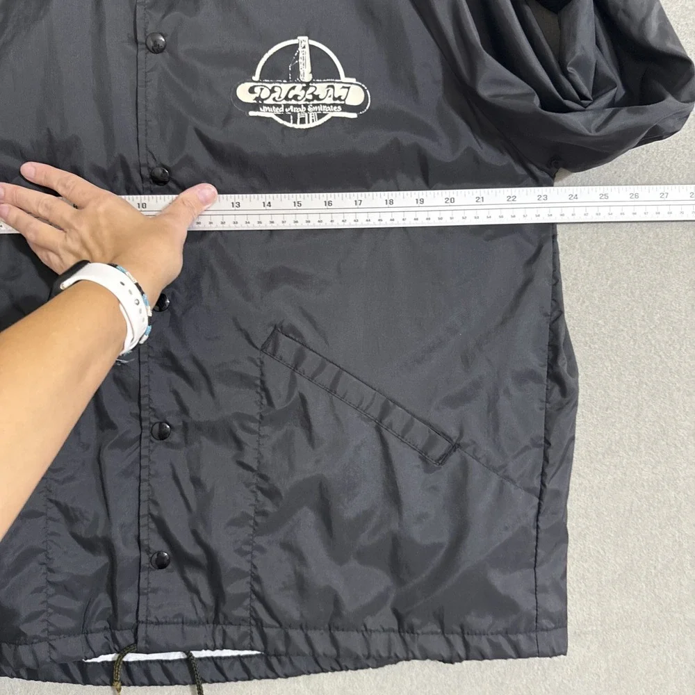 Vtg Lined Windbreaker Jacket L USA Front Logo‎ 