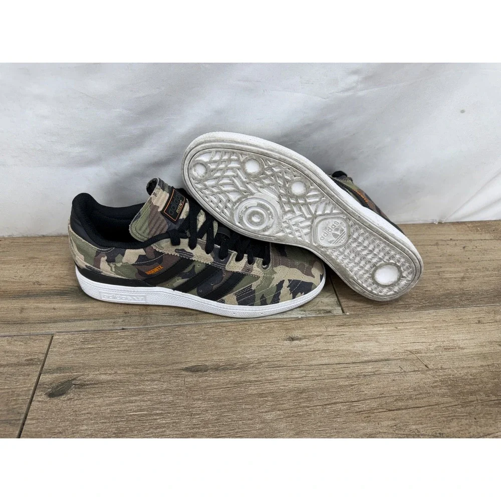Adidas Busenitz Vulc II Camo Suede Skate Shoes Mens 7 Green Black H04875