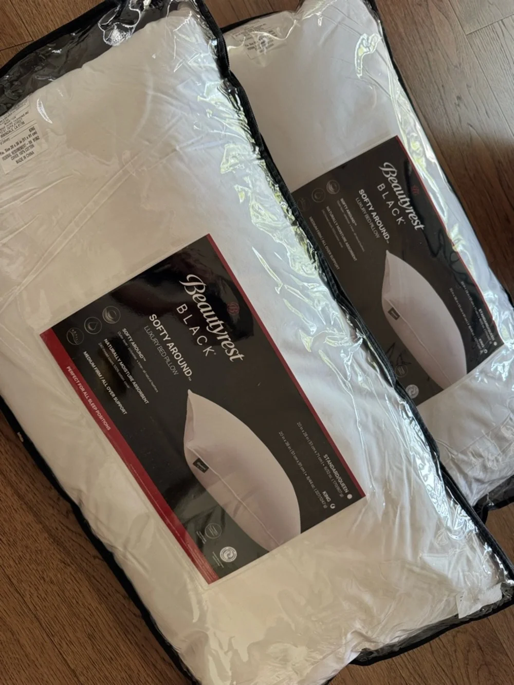 🎉LAST CHANCE🎉2PC BEAUTYREST BLACK Luxurious Down And Feather‎ Blend Pillows