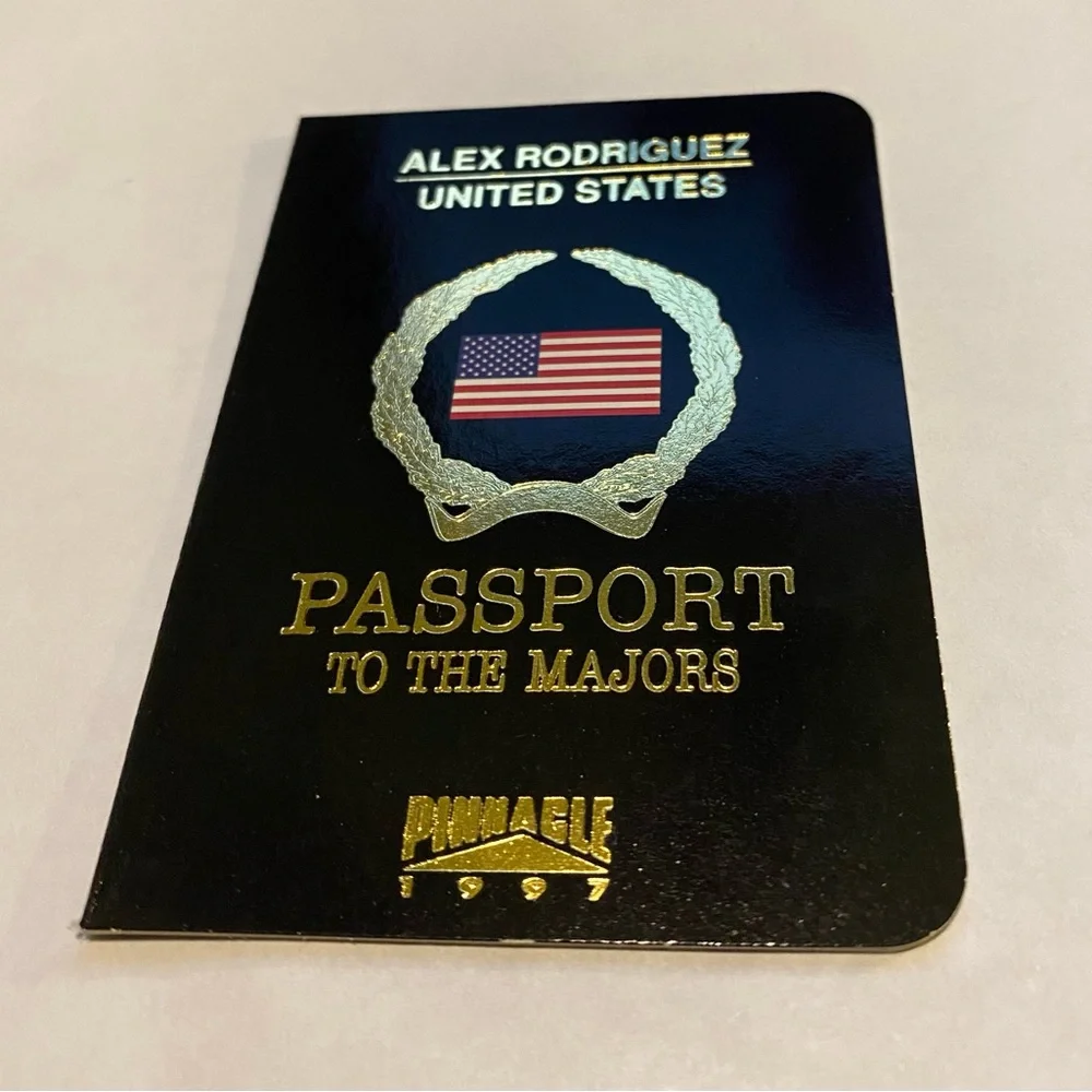 Alex Rodriguez 1997 Pinnacle Passport to the Majors insert Baseball Card Vintage