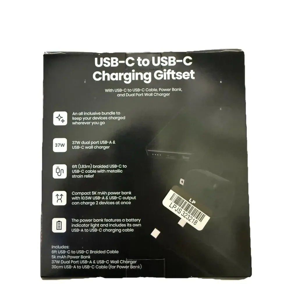 USB C to C Charging Charging Set, Power Bank , Dual Port Wall Charger 10.5 W