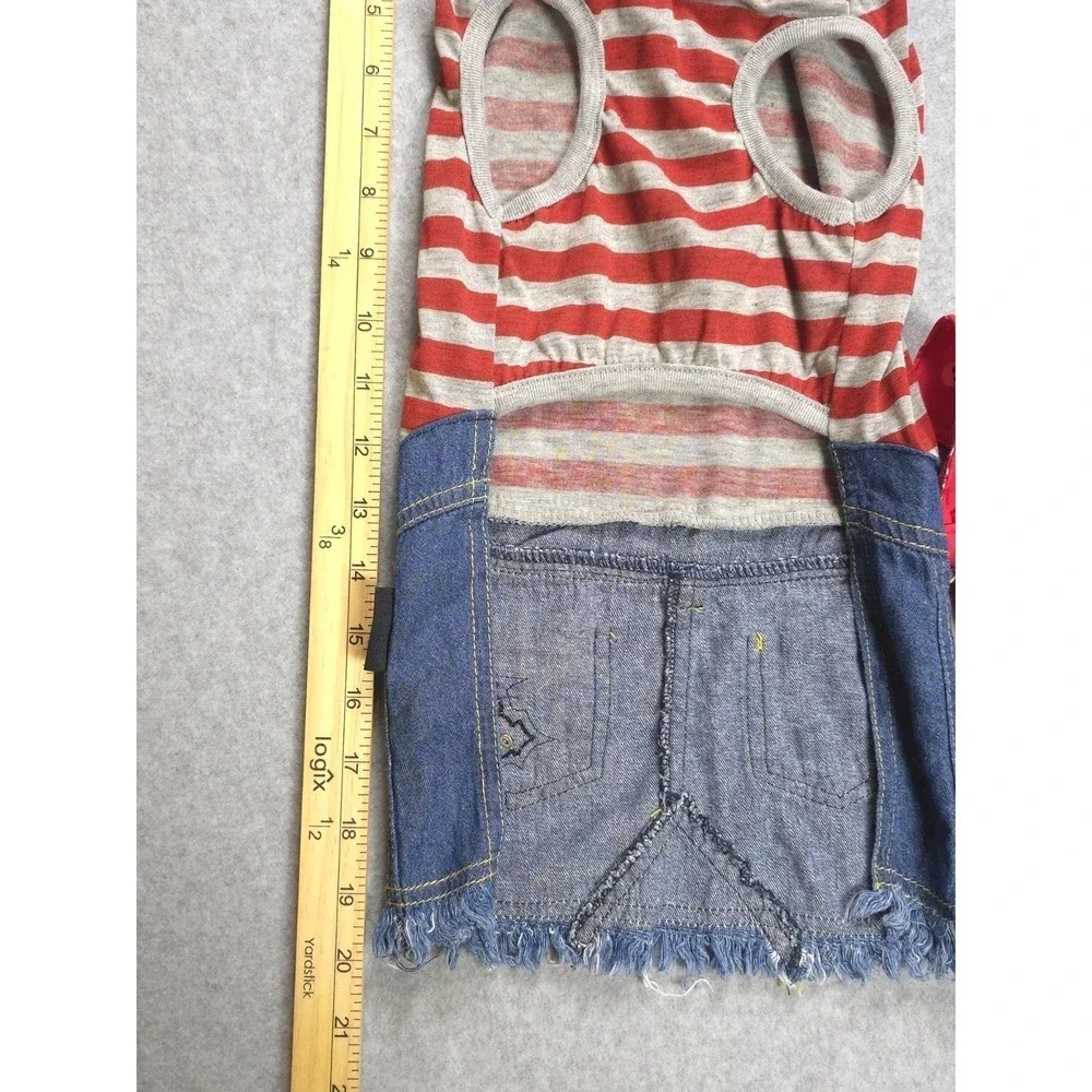 Bret Michaels Dog Dress Size Large Rock Hoodie Denim Bandana NWT