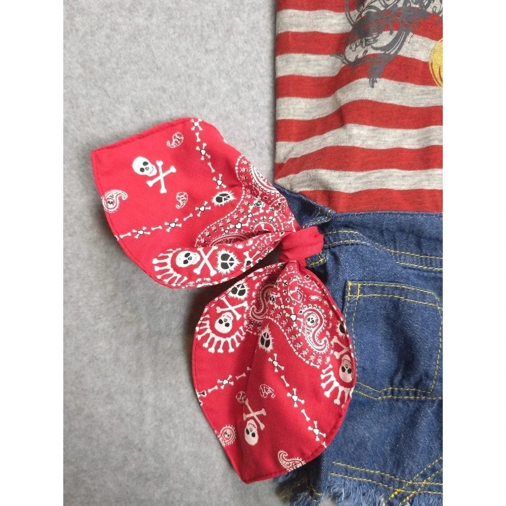 Bret Michaels Dog Dress Size Large Rock Hoodie Denim Bandana NWT
