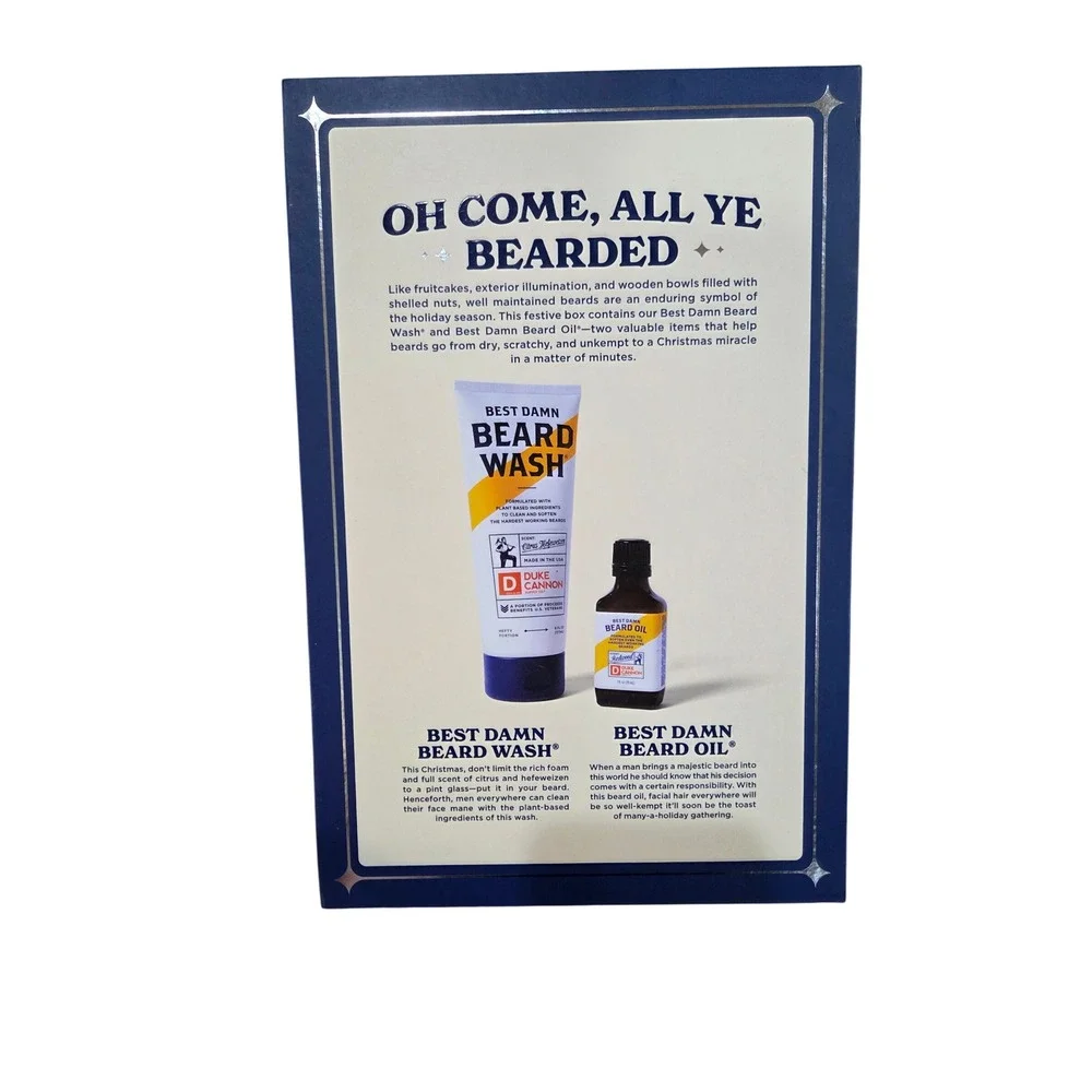 Duke‎ Cannon Whisker Wonderland Beard Care Gift Set Vol 2 Beard Wash Oil - NEW