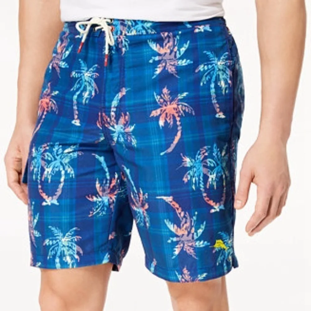 Men's Baja Palm Illusion Print Classic-Fit 9'' Swim Trunks LG. Tommy Bahama