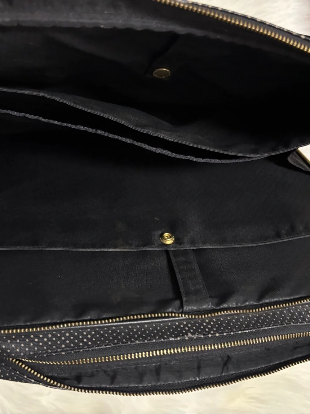 Black Men's Tous Carry-All Briefcase Bag