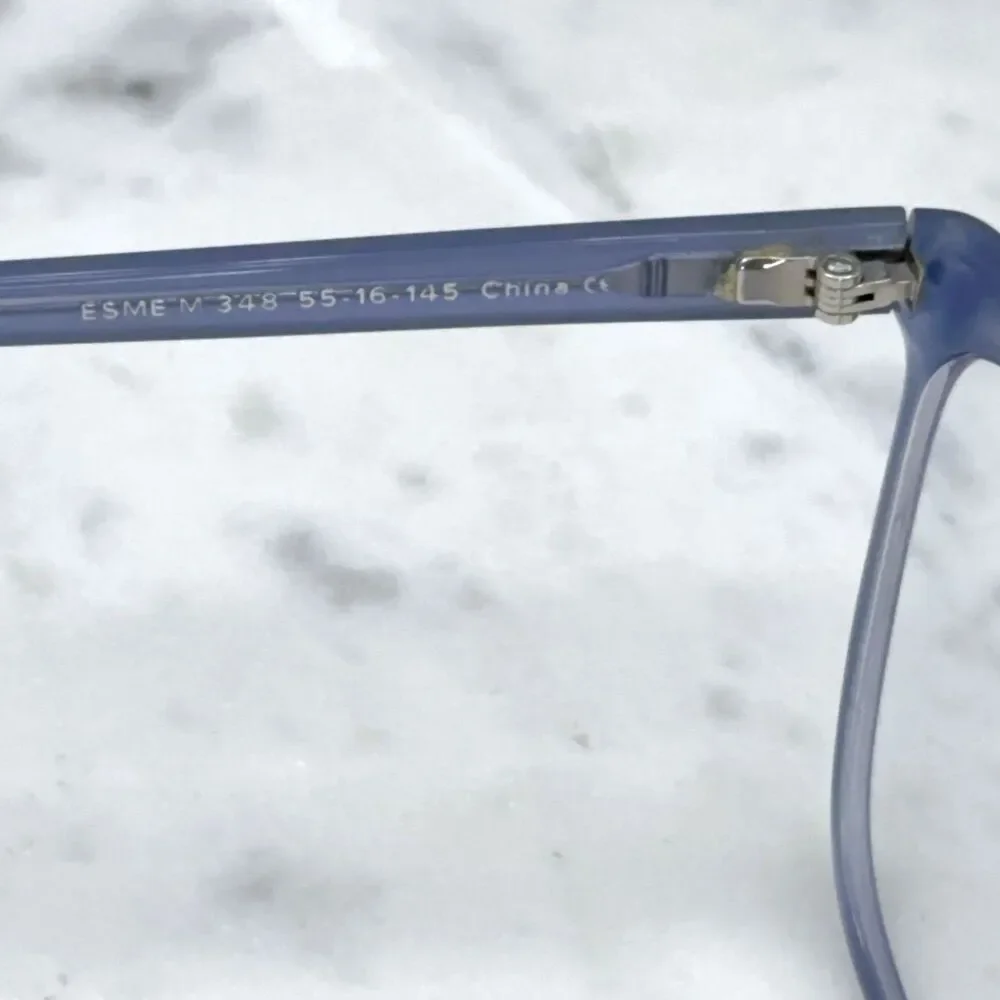 Warby Parker Esme M 348 Blue Thistle Butterfly Eyeglasses Frames Only  55-16-145