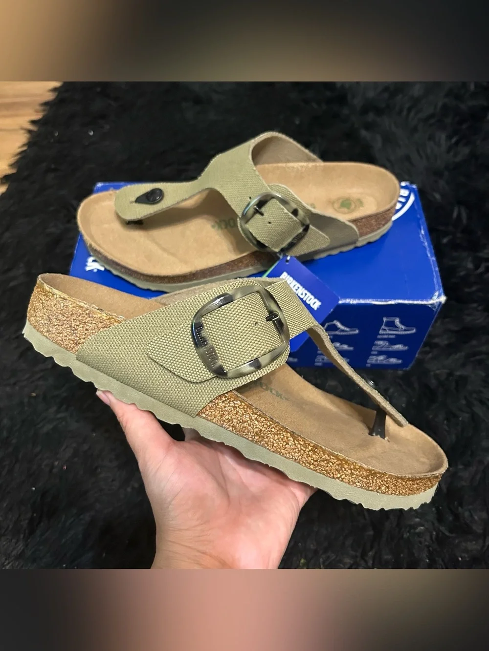BIRKENSTOCK Gizeh green thong sandals shoes women’s eur 40 new