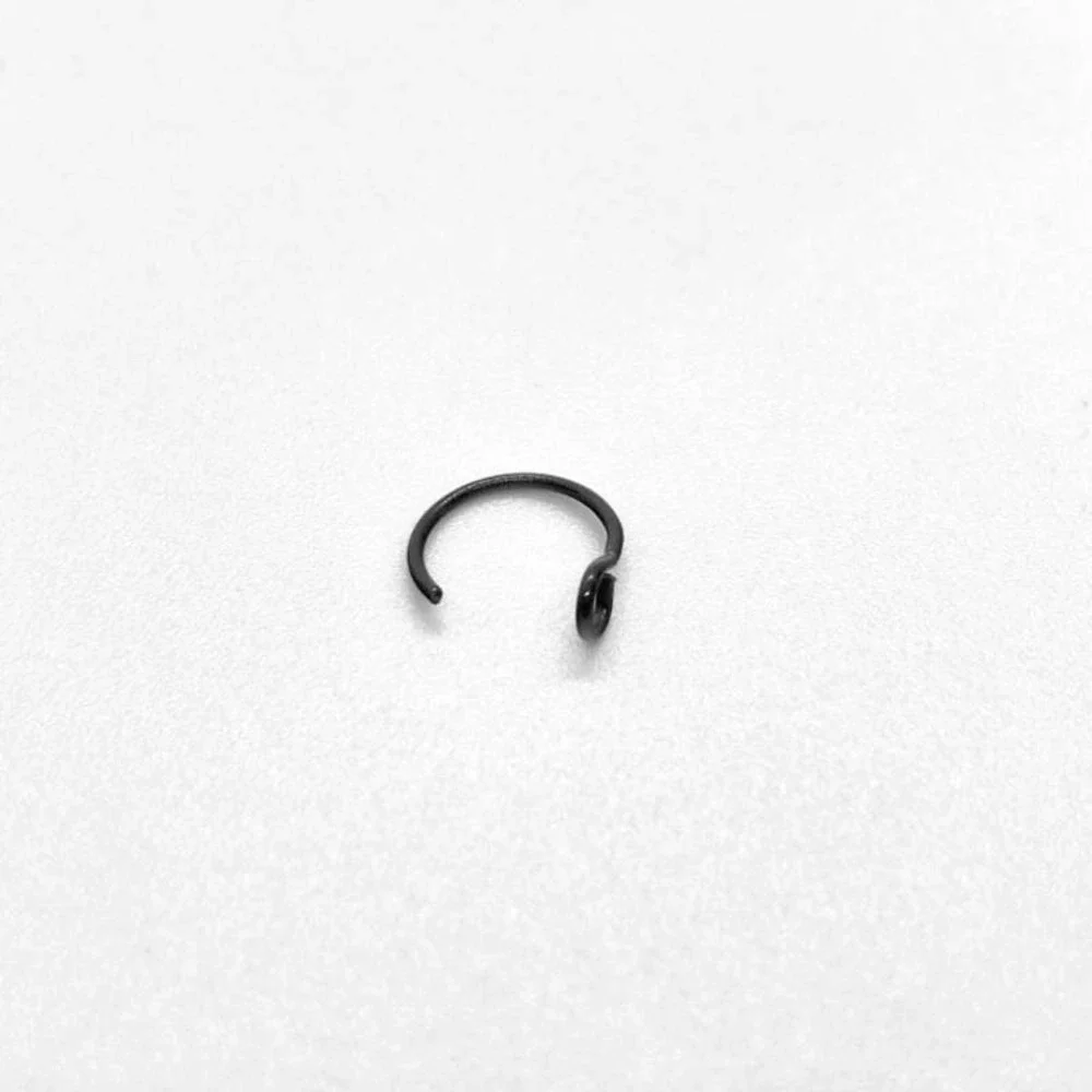 Single Fake Nose Ring Cuff - Black