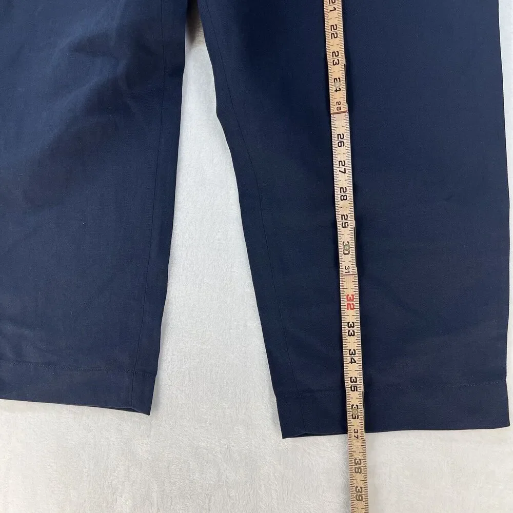 Banana Republic Pull On Linen Blend Crop Pants Women’s‎ Sz XL Navy NEW