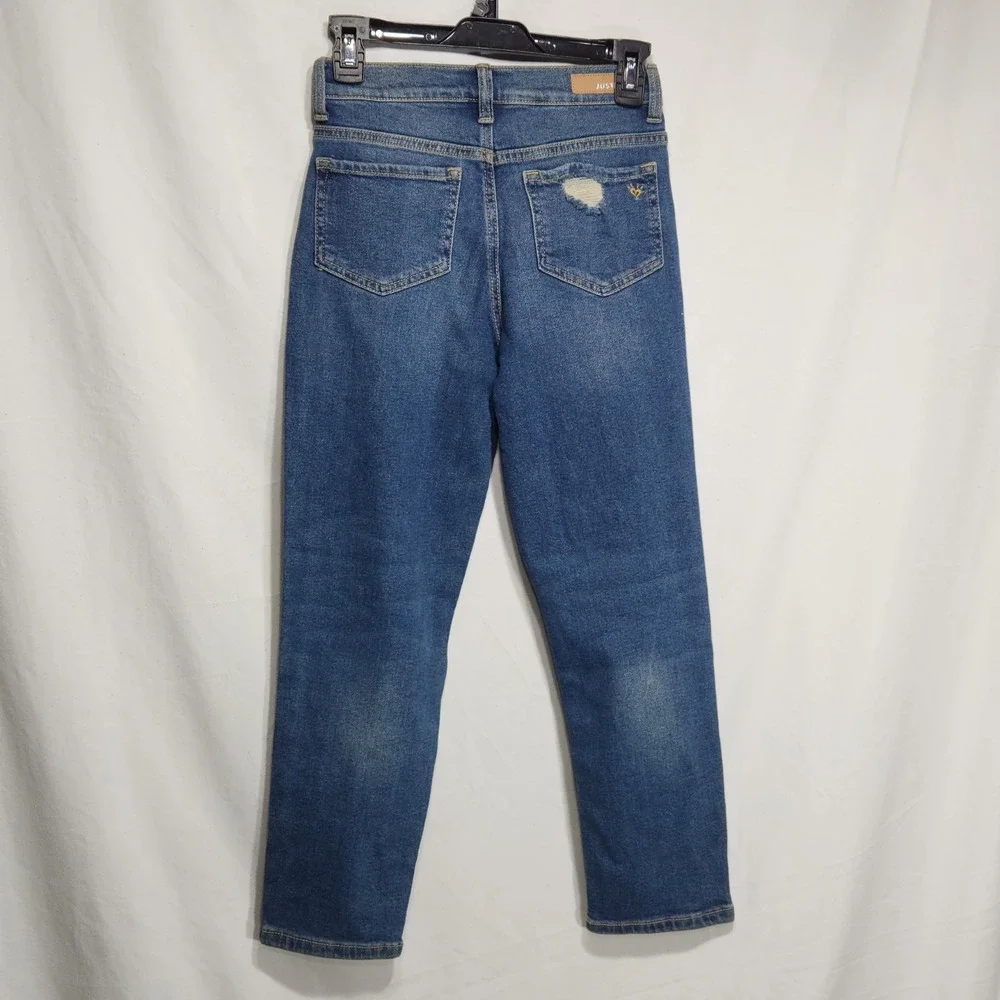 Justice Girls Mini Mom Ripped Denim Jeans Size 14 NWT‎