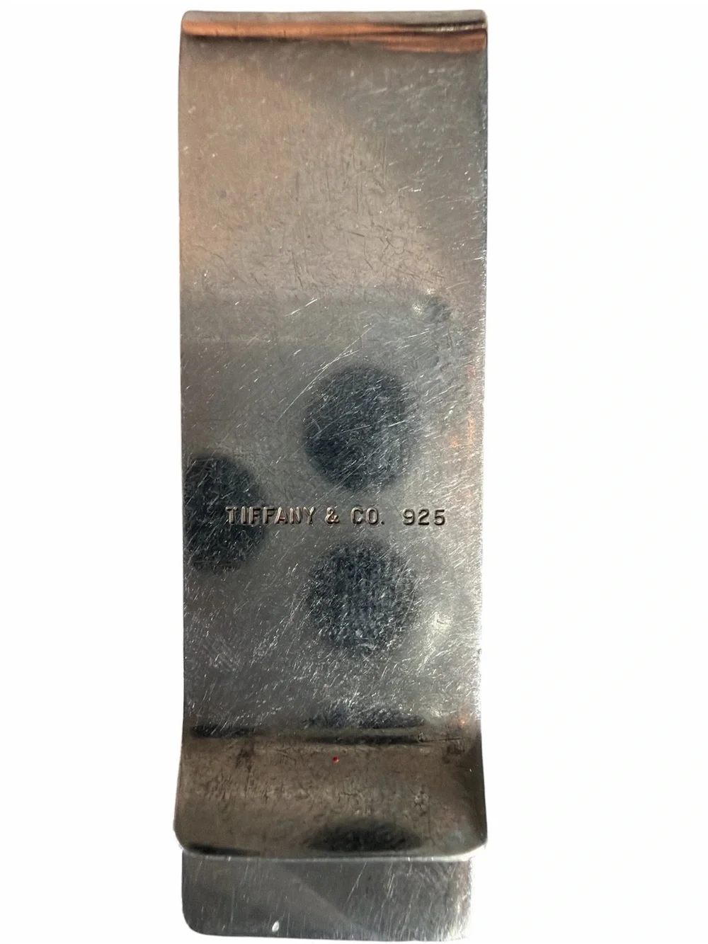 Tiffany & Co. Sterling Silver Money Clip Engraved with Initials