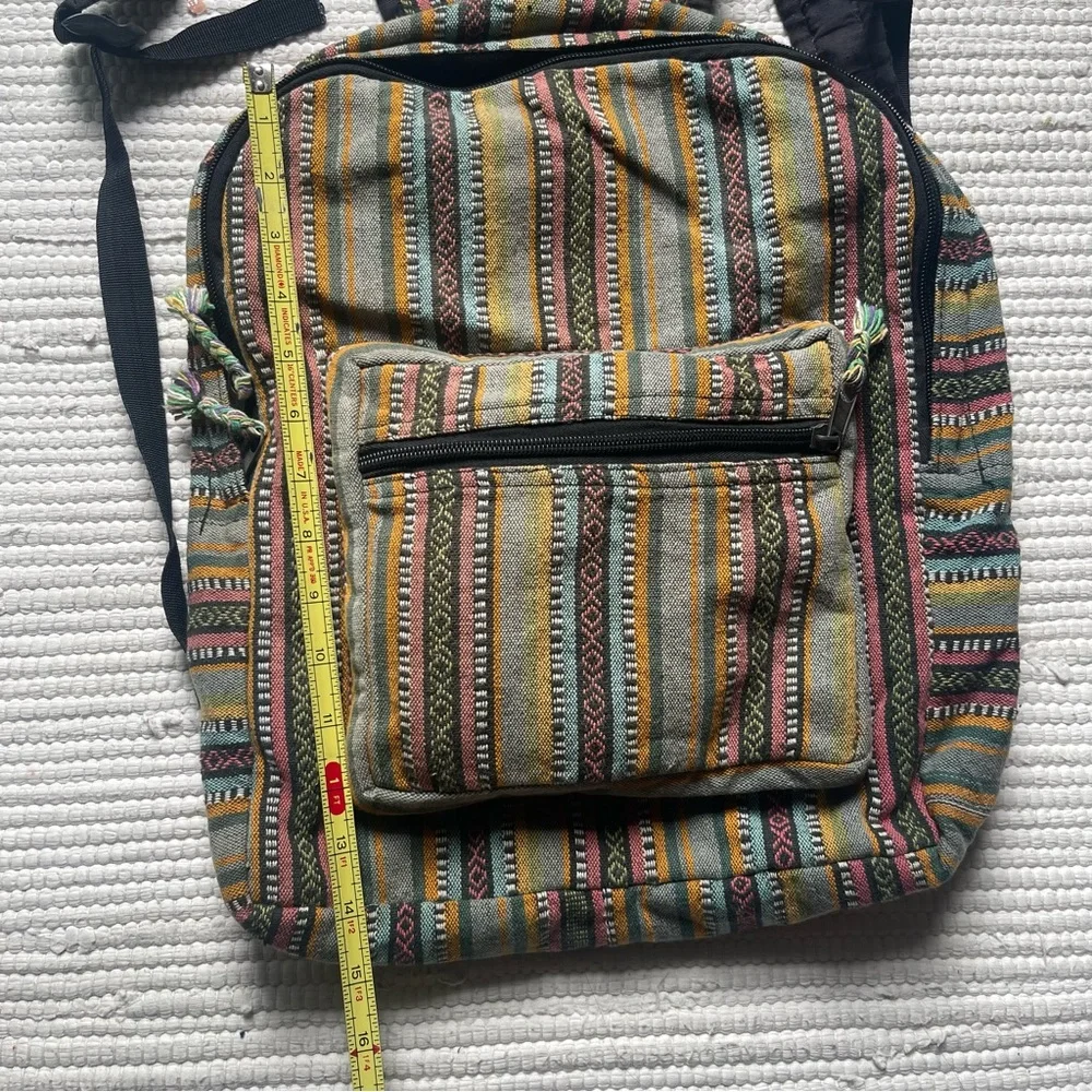 Boho Cotton Full-Sized Handwoven Cotton Gheri Backpack
