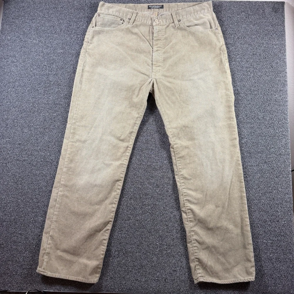 Vintage Polo Jeans Co Ralph Lauren Men's 40x32 Hayden Corduroy Pants Tan Beige