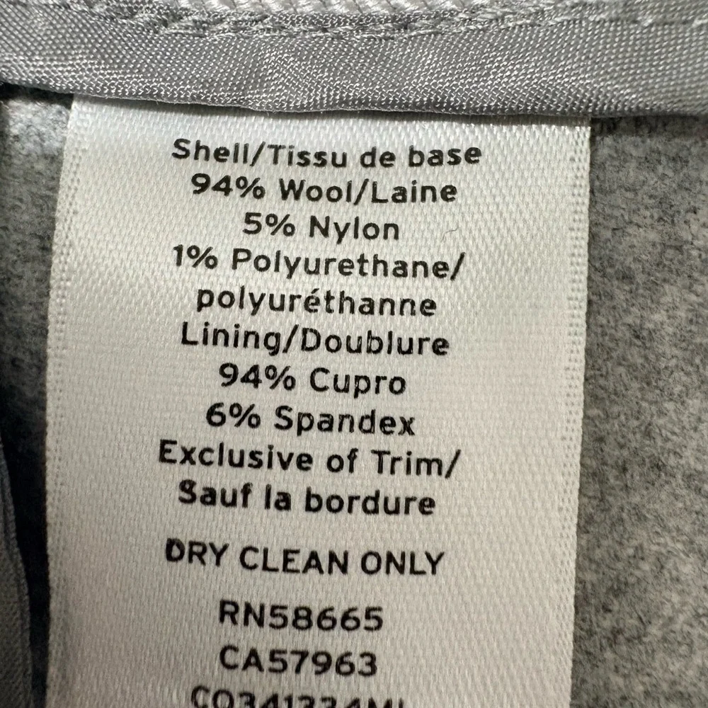 Beautiful Wool Flowy Light Gray Flat Front Trousers by Caroline Issa & Nordstrom