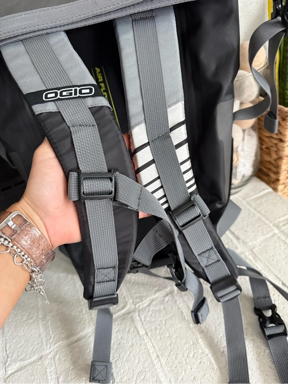 OGIO Motorcycle Backpack All Elements Black AquaTech Air Flow System Bag NWT