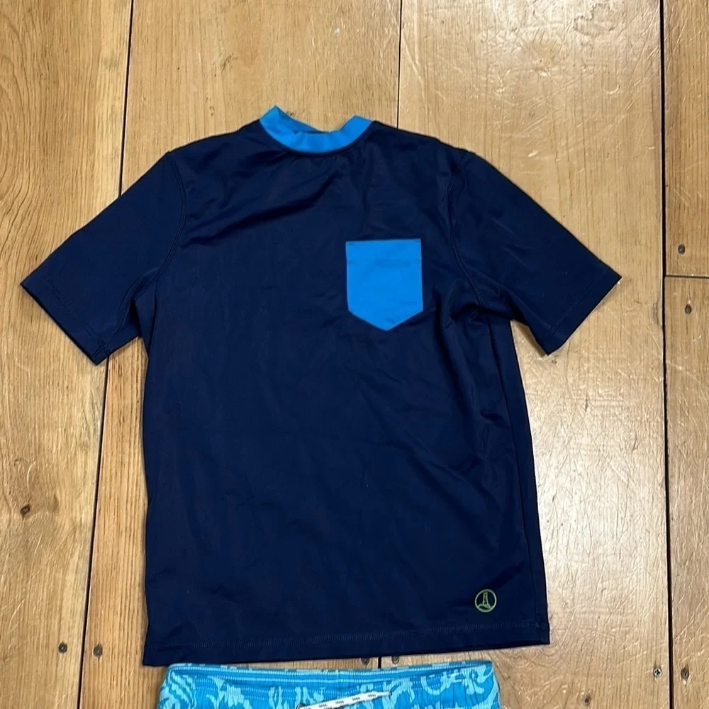 Land’s End kids boys Hawaiian Swimwear Suit with Trunks, M 10/12
