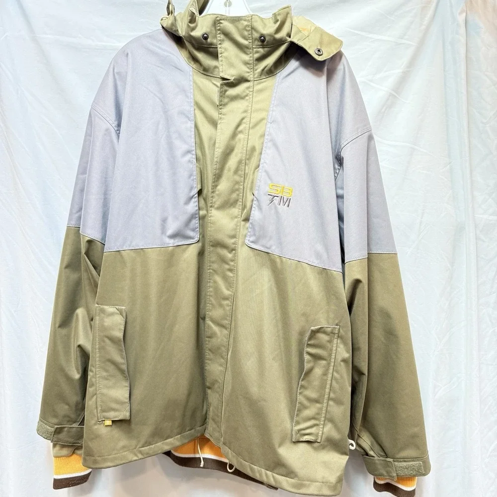 Special Blend BlendTech 10K Snowboard Jacket Men's L Olive Green Ski Snow Hooded