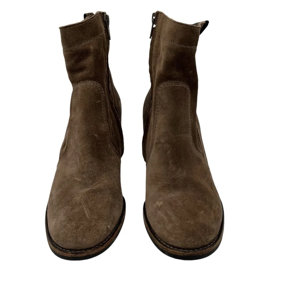 Paul Greene Jax Suede Block Heel Ankle Booties