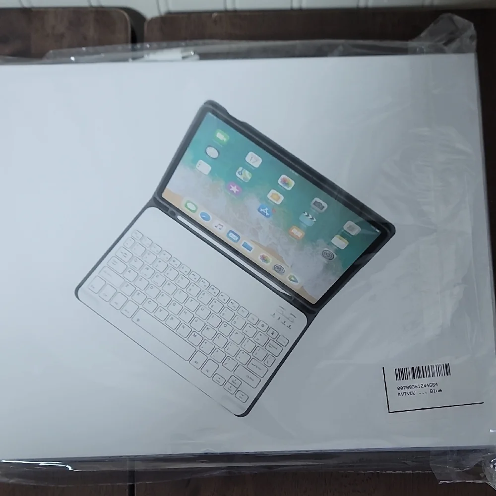 Light Blue Tablet Case with Keyboard