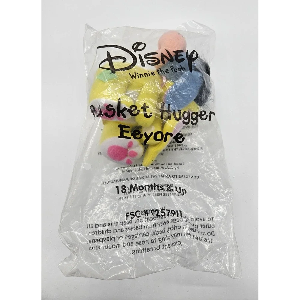 Disney Winnie the‎ Pooh Eeyore Basket Hugger Plush New in Package