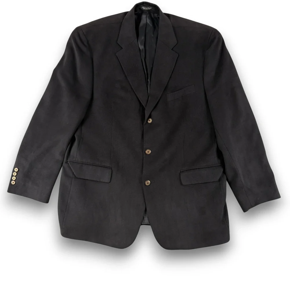 Brioni‎ Blazer Mens 44R Black 3 Button Sport Coat Robinsons May Vintage Canada