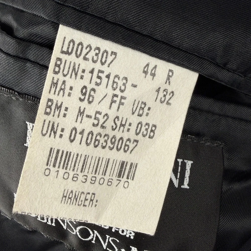 Brioni‎ Blazer Mens 44R Black 3 Button Sport Coat Robinsons May Vintage Canada