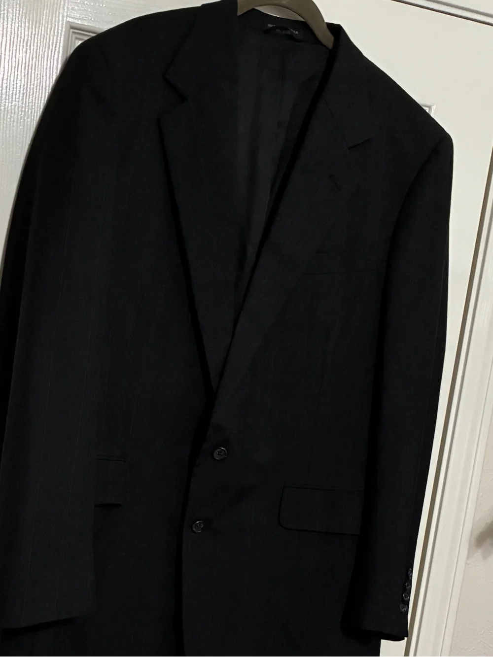 Macy’s Christopher Hayes Men’s Size 44L Vintage 100% Wool 2-Button Blazer Blk