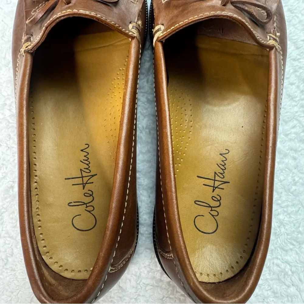 Cole Haan Men's‎ Brown Tassel Leather Loafer Dress Shoes Size 10M C01063