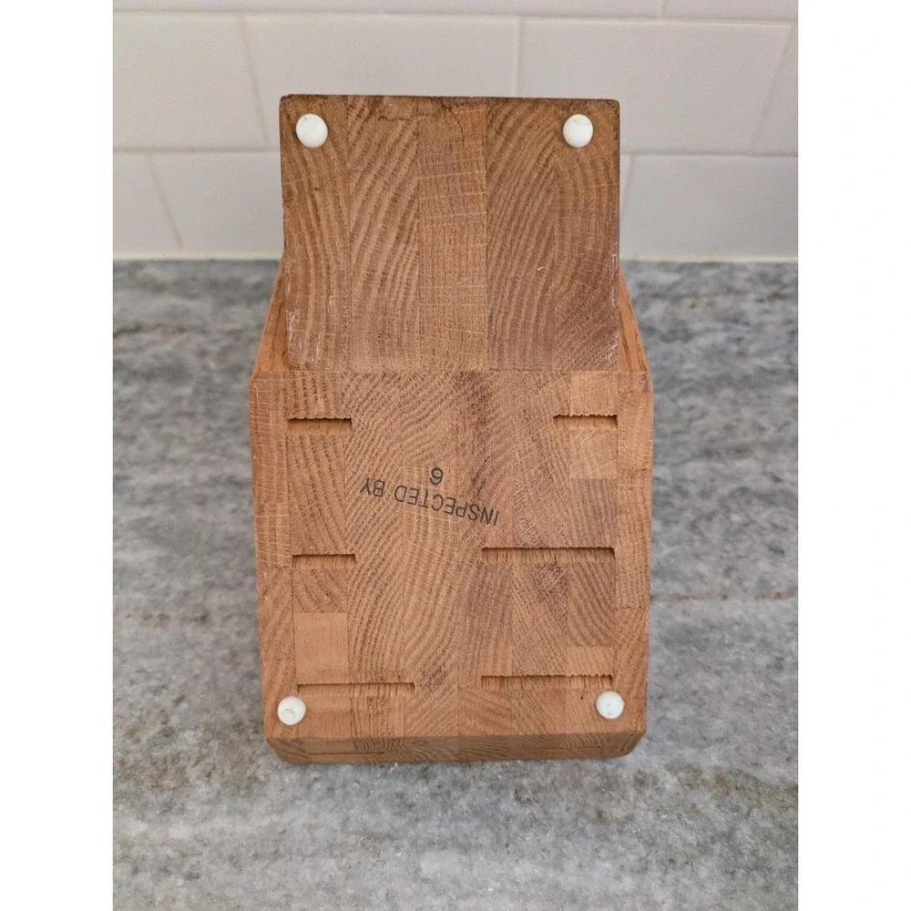CUTCO Wooden Wood Knife Holder Block 10 Slot Homemaker Block maple