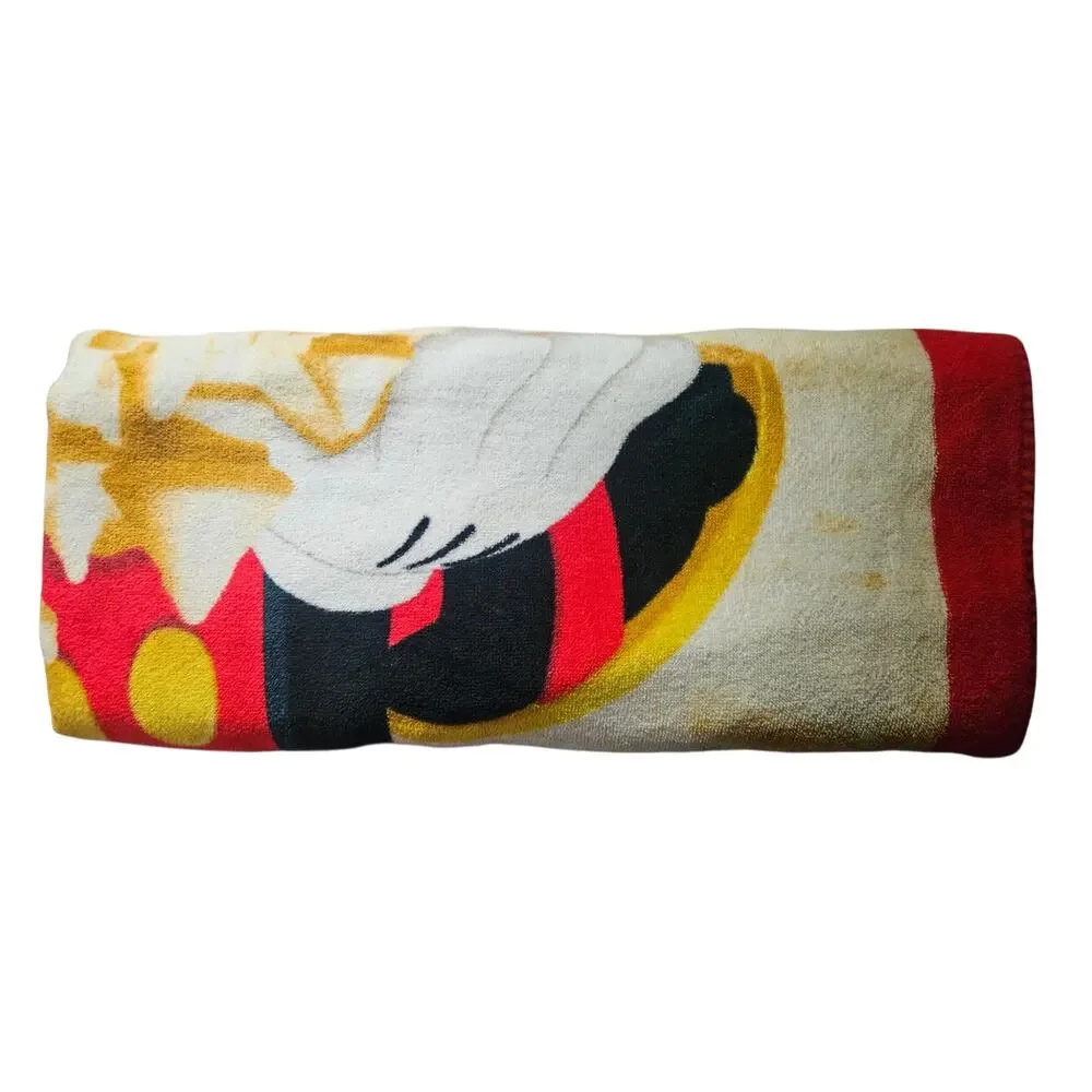 Disneyland Resort Mickey Mouse Sand Castle Beach Towel Red
