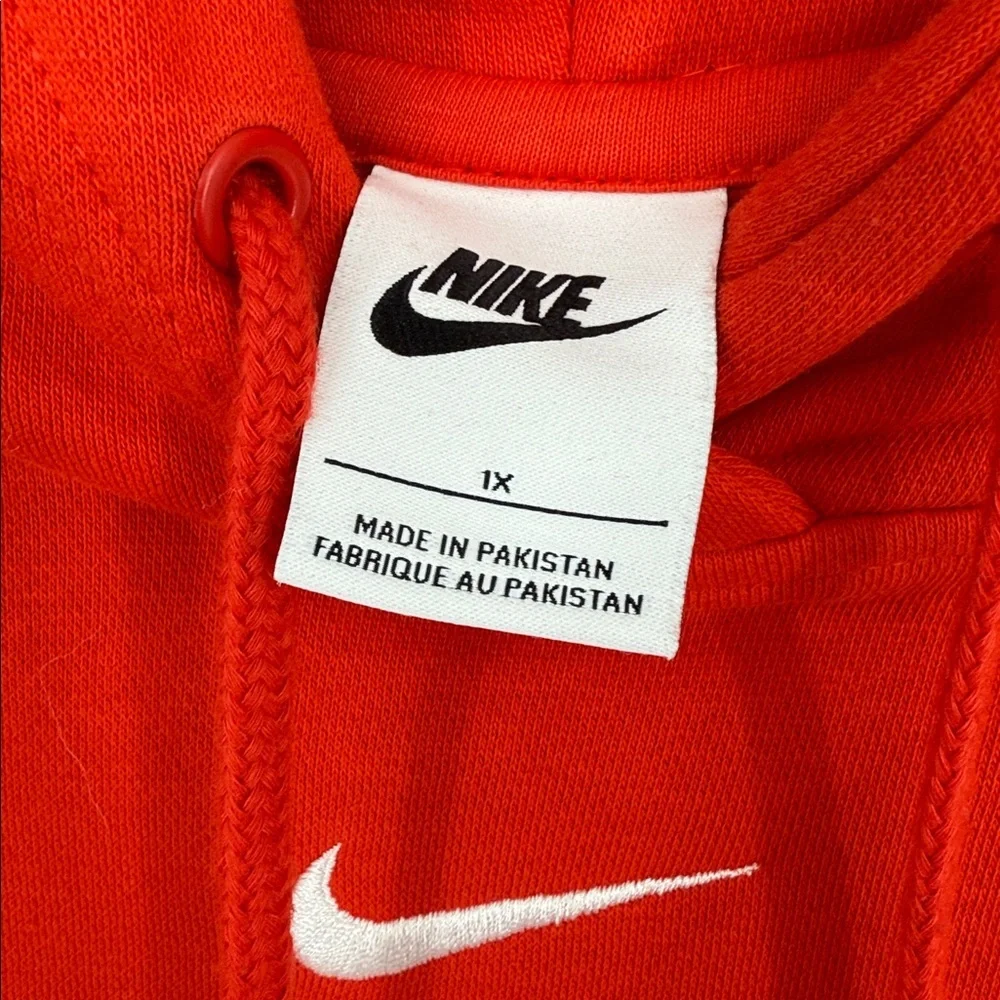 Nike Red Swoosh Hoodie Pullover Sweatshirt 1X