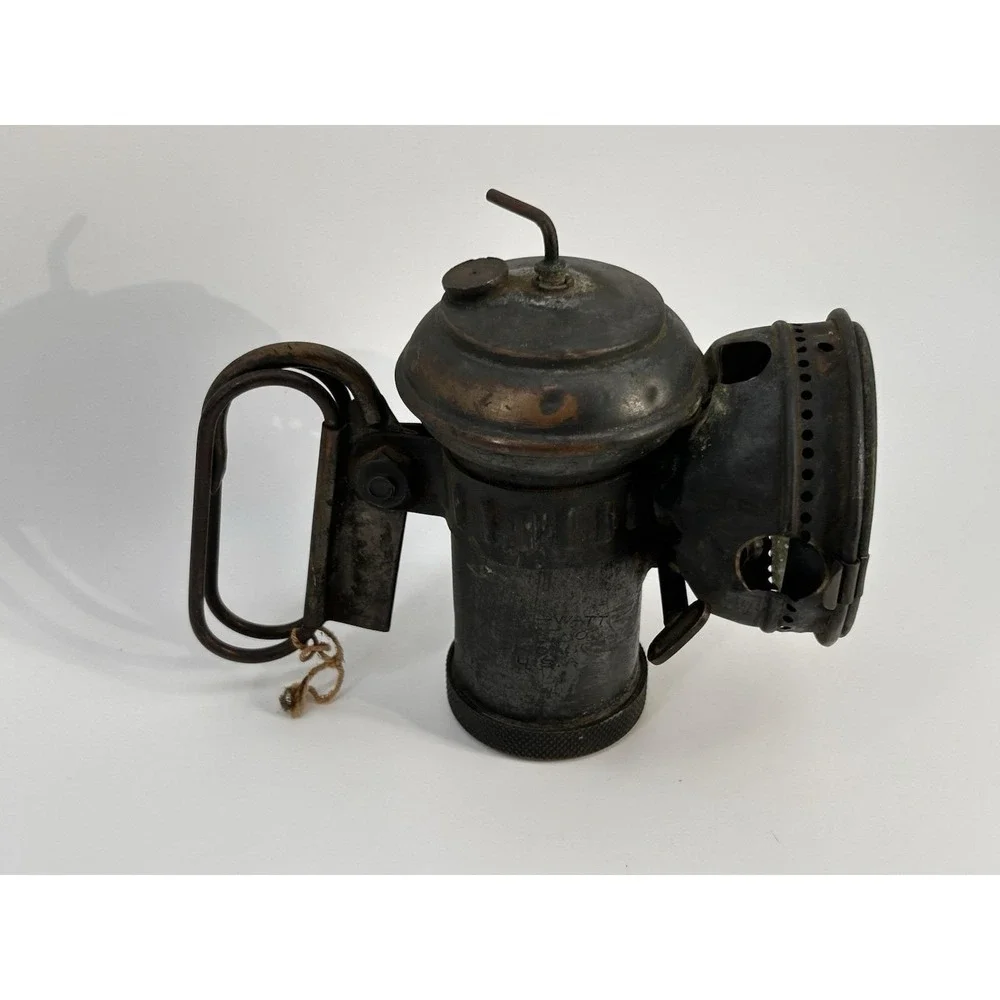 Vintage Columbia‎ C Hine-Watt Bicycle Carbide Lamp Motorcycle Light Jeweled
