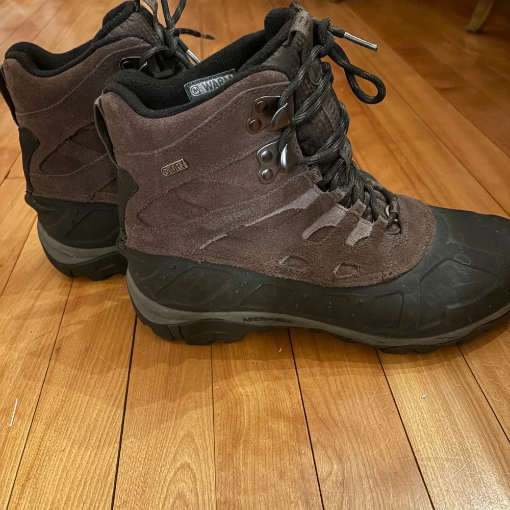 Merrell Men's Moab Waterproof Insulated Winter Boots‎ Espresso Size 9 Warm