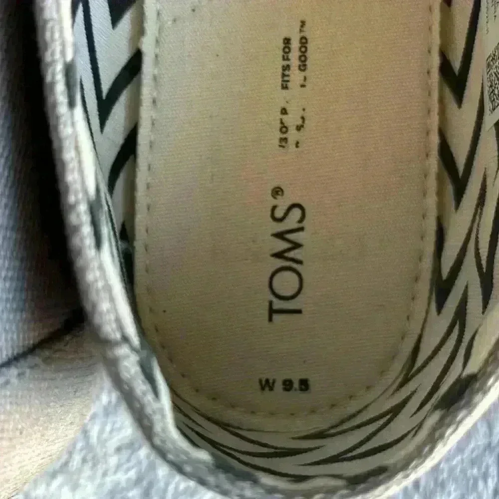 Toms Womens Alpargata Mourning Dove Heritage Canvas Size 9.5 EUC
