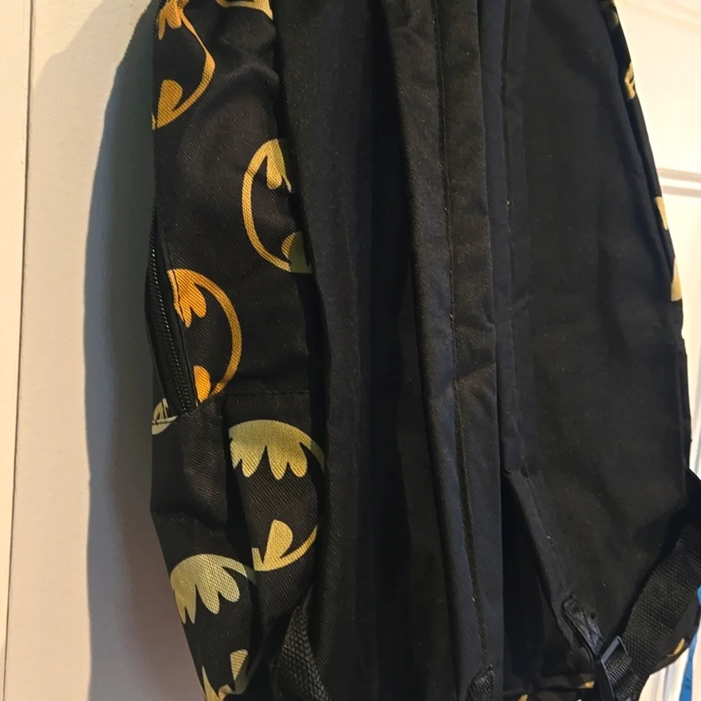 Batman Backpack DC Comics WB Black Yellow Gold NWT New W Tags