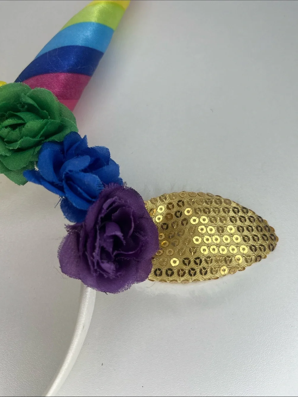 Unicorn Headband Set - Silver & Gold & Rainbow & Flowers - 2