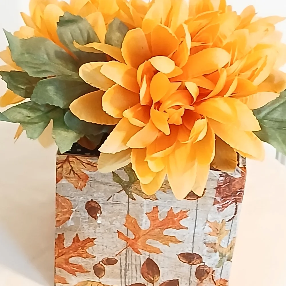 Vibrant Orange Faux Floral Arrangement