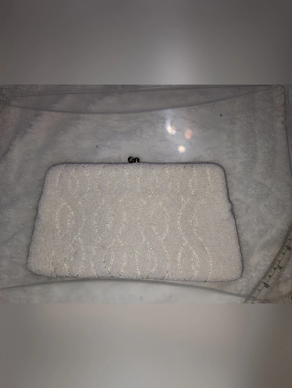 Magid beaded clutch