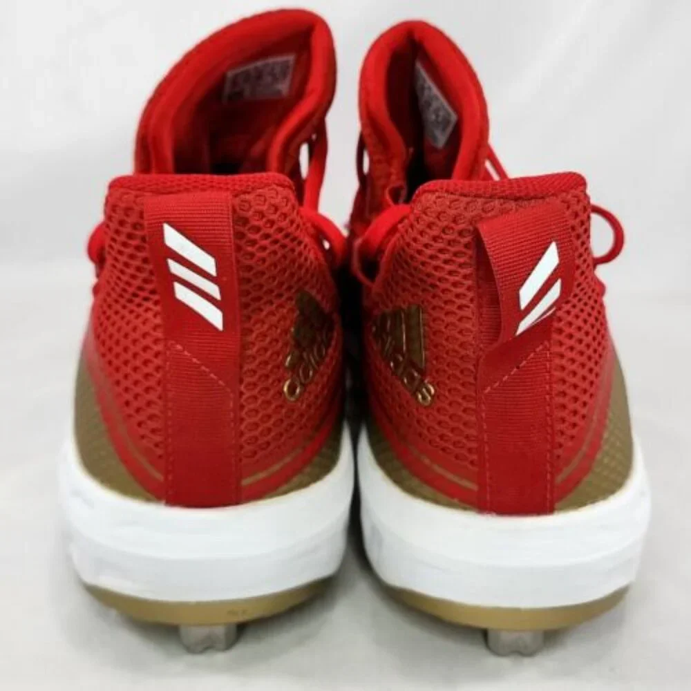 Adidas Icon V Cleats Metal Red Gold Flash G28235 Clean‎ Rare Retro Men's Size 13
