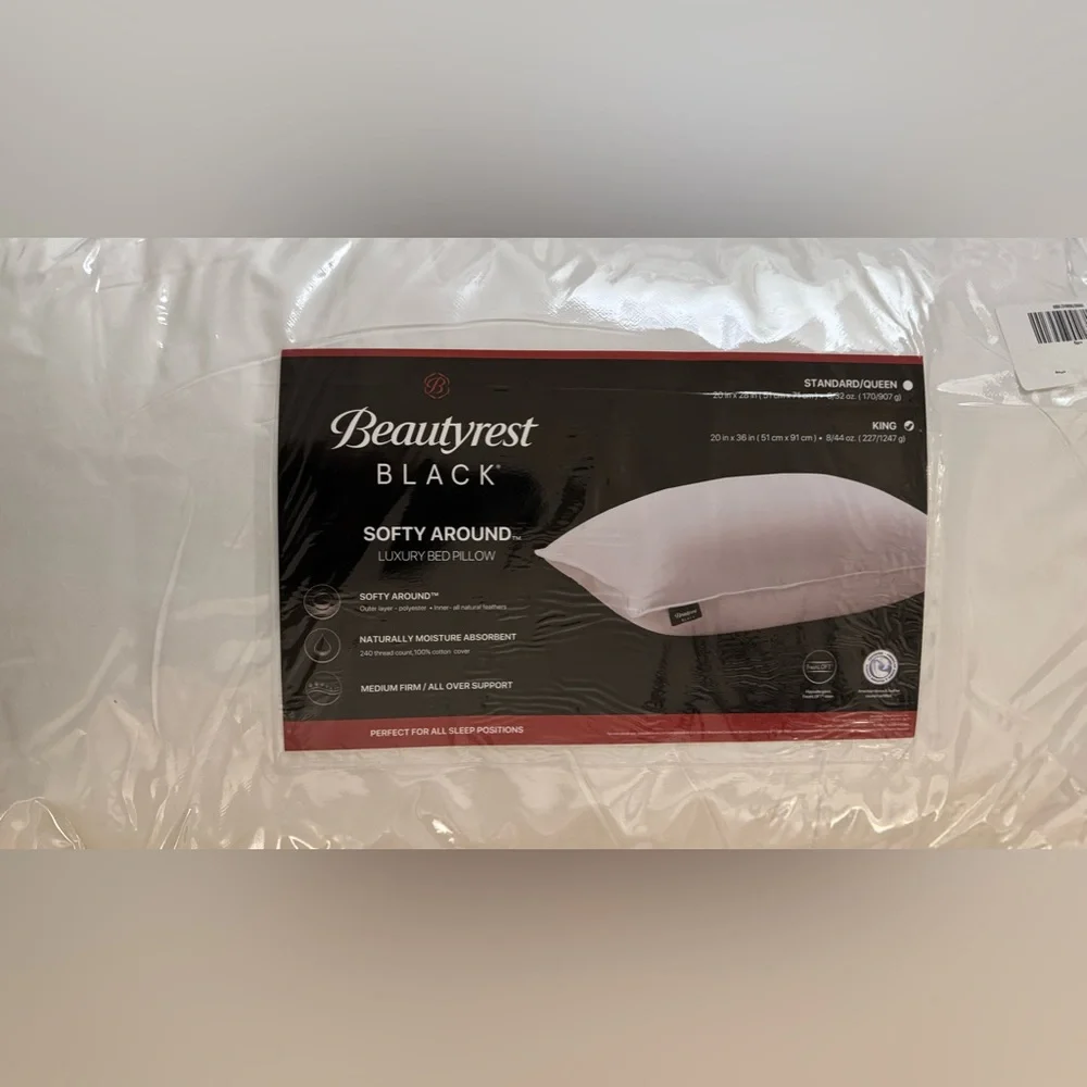 🎉LAST CHANCE🎉BEAUTYREST BLACK Luxurious Down And Feather Blend Pillow