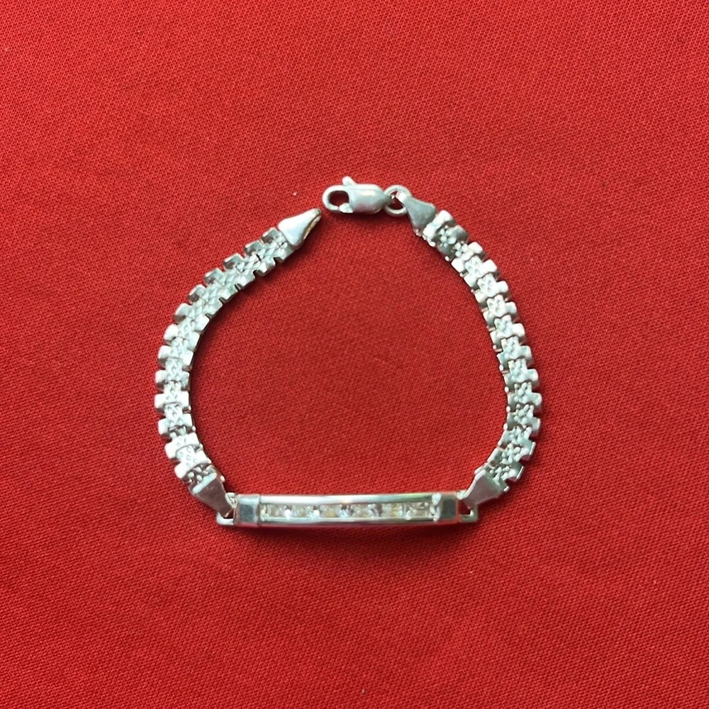925 fine silver girl bracelet with zircon stones‎