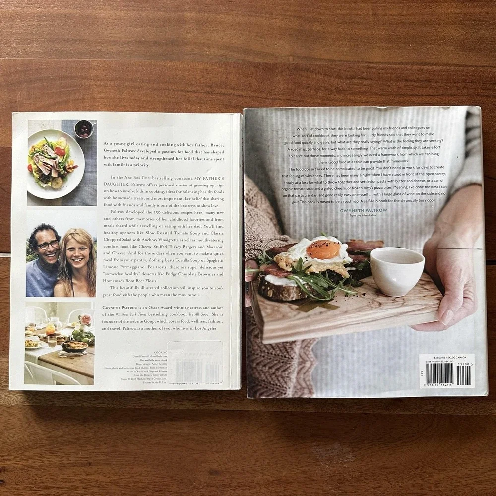 Gwyneth Paltrow Cookbook Lot 2 It's All Easy and My Fathers Daughter