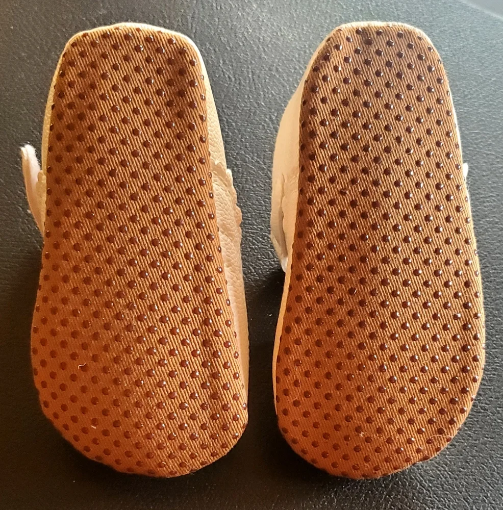Hazel & Bo Azalea Toddler Girl Soft Shoes Peach Size 3
