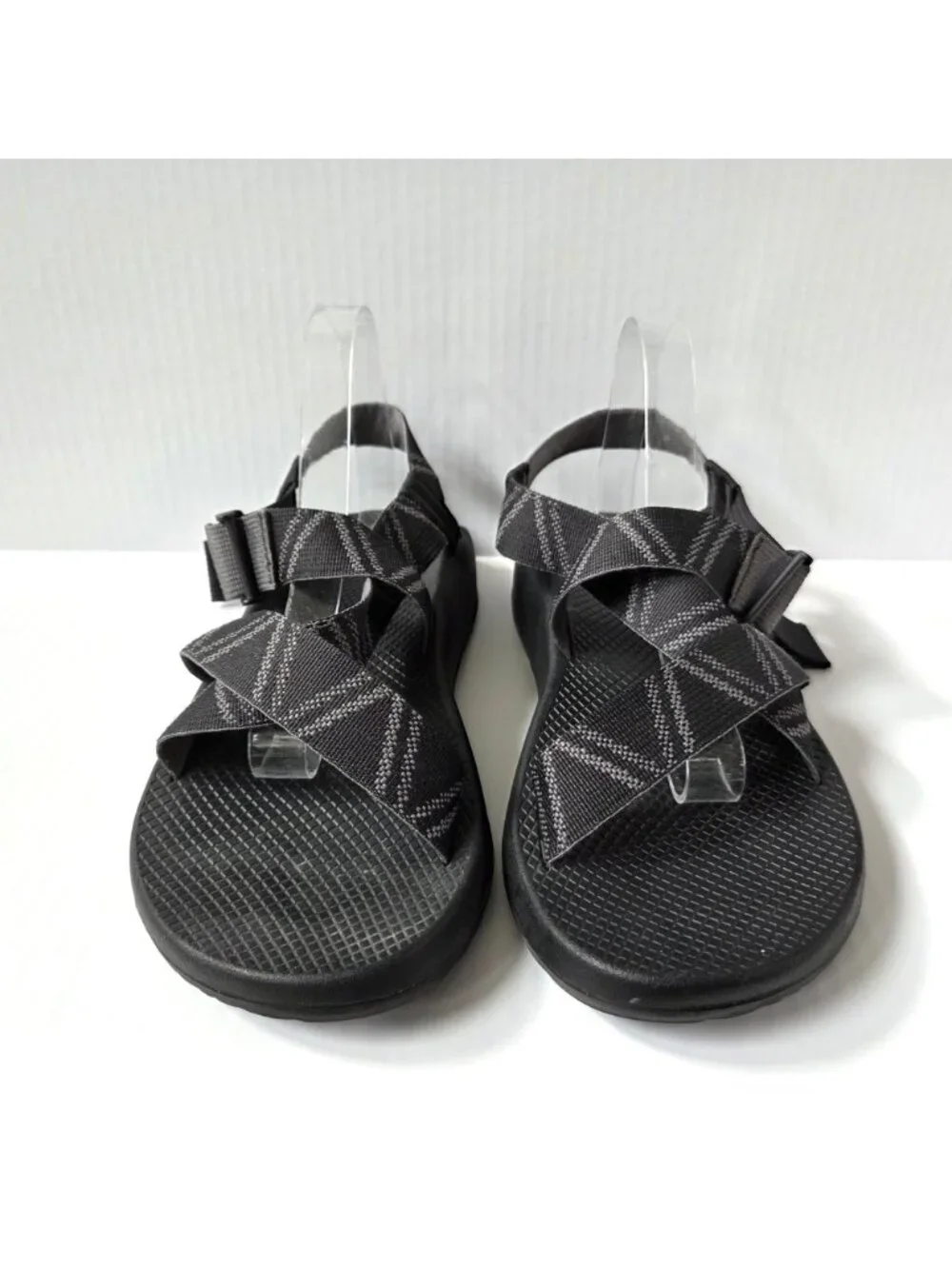 Chaco Shoes Mens 12 Mega Z Classic Black Stripe Adjustable Hiking Sandals